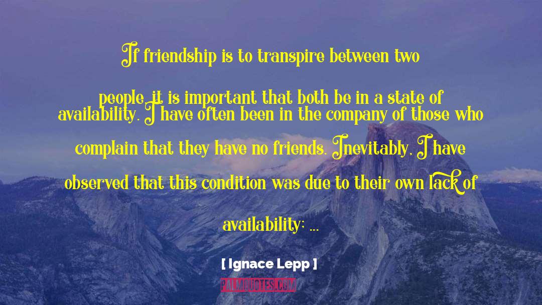 Availability quotes by Ignace Lepp