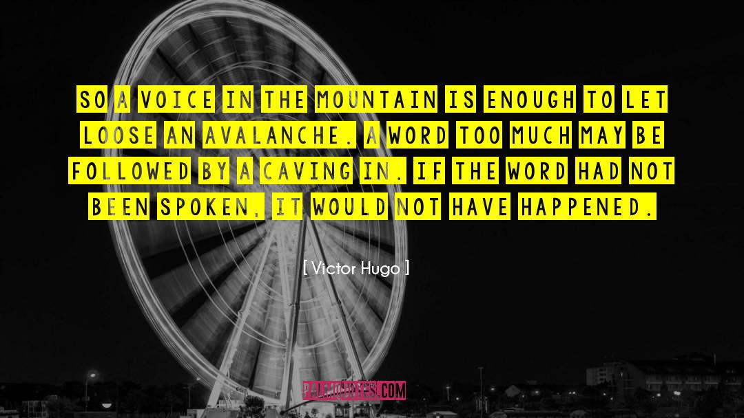 Avalanche quotes by Victor Hugo