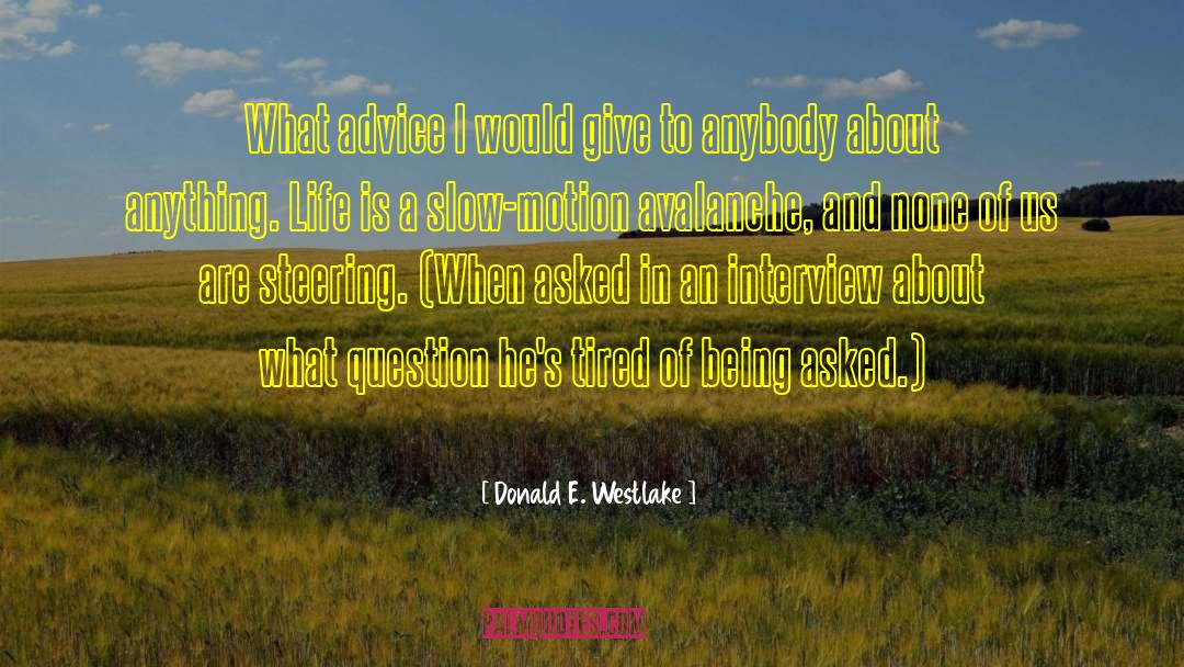 Avalanche quotes by Donald E. Westlake