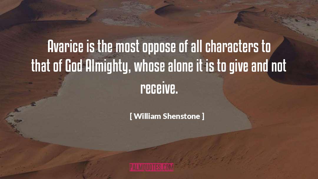 Avarice quotes by William Shenstone
