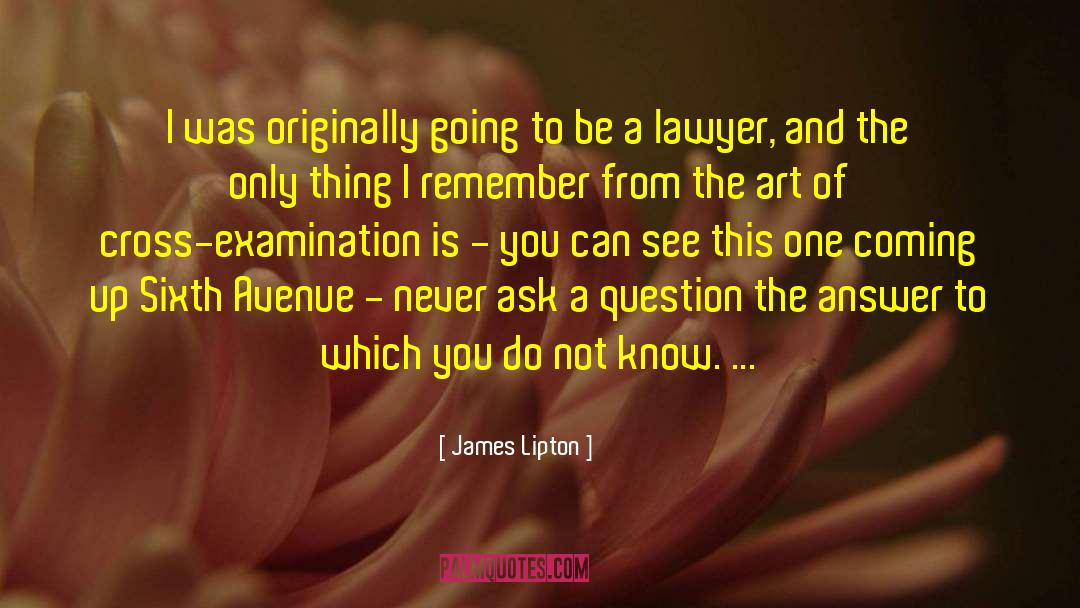 Avenue quotes by James Lipton