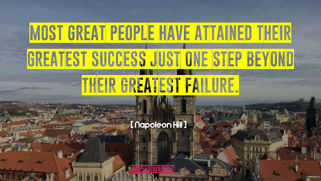 Avoiding Failure quotes by Napoleon Hill