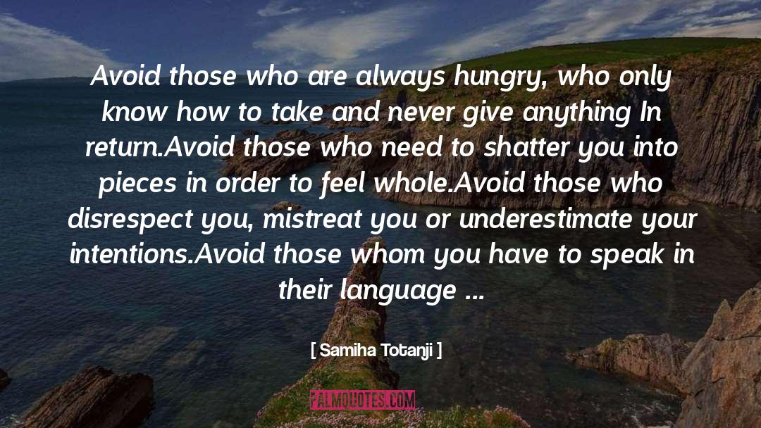 Avoiding quotes by Samiha Totanji
