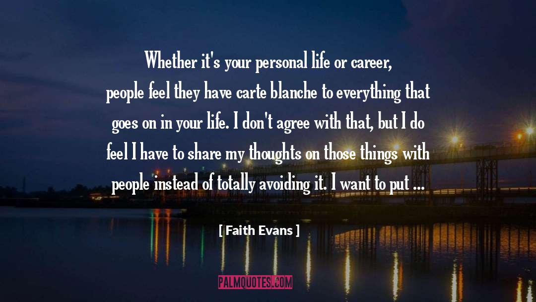 Avoiding quotes by Faith Evans