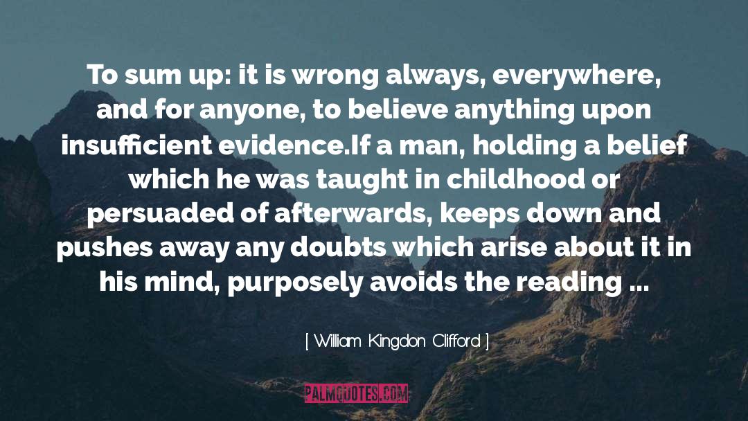 Avoids quotes by William Kingdon Clifford