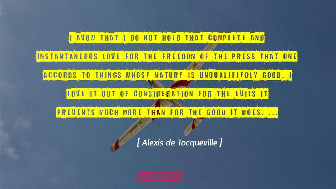 Avow quotes by Alexis De Tocqueville
