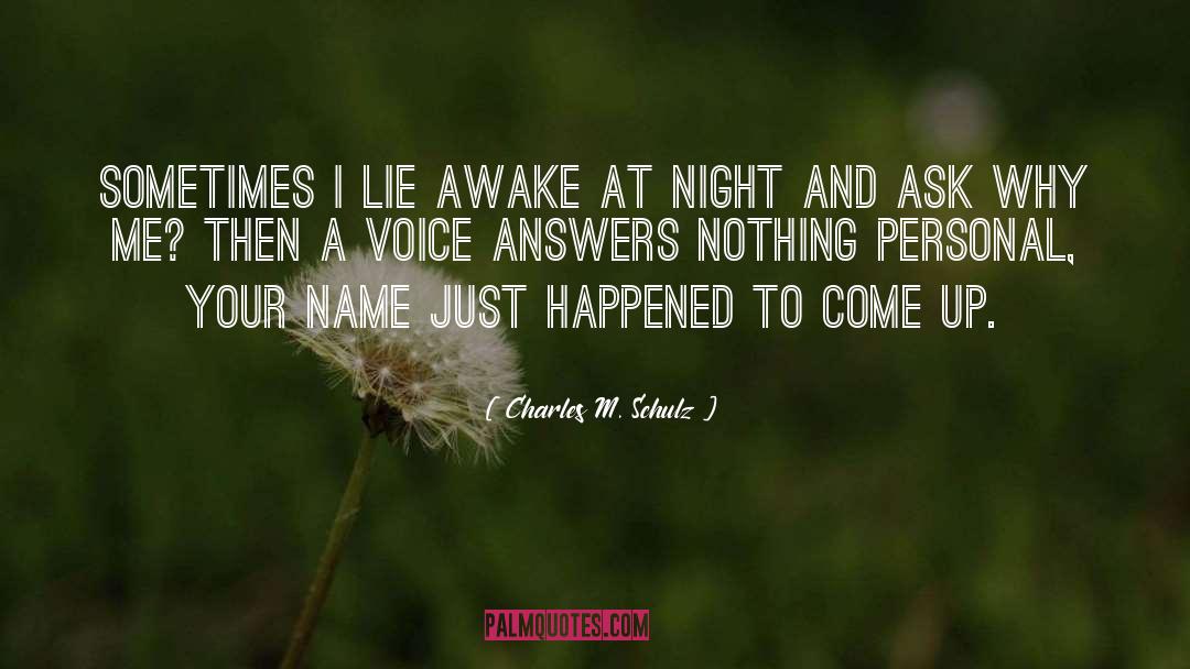 Awake At Night quotes by Charles M. Schulz