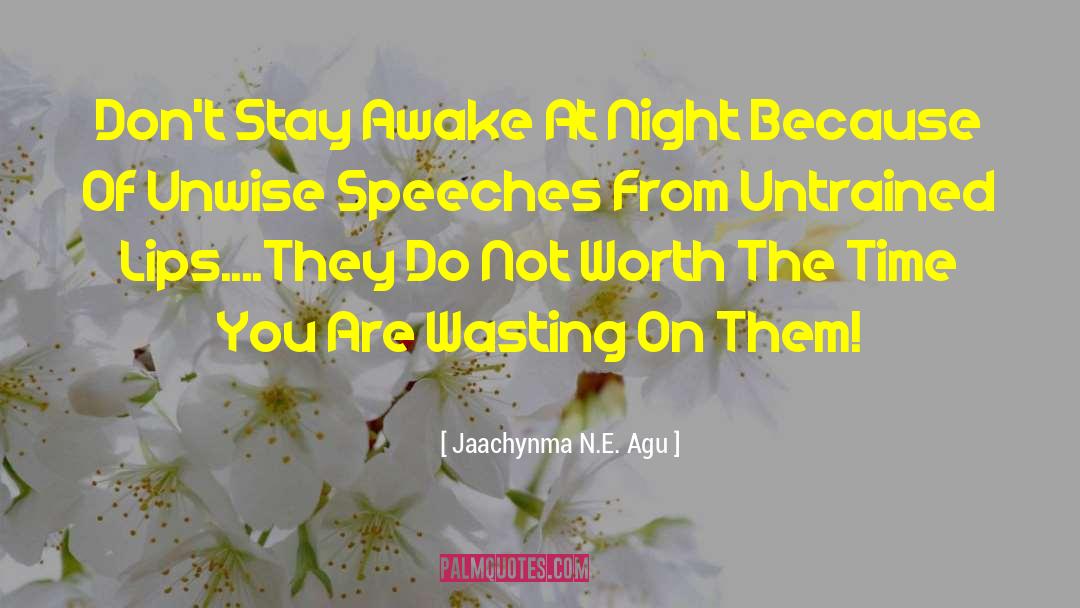 Awake At Night quotes by Jaachynma N.E. Agu