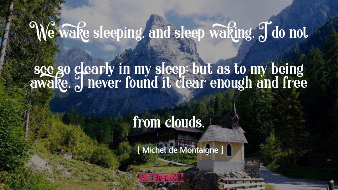 Awake quotes by Michel De Montaigne