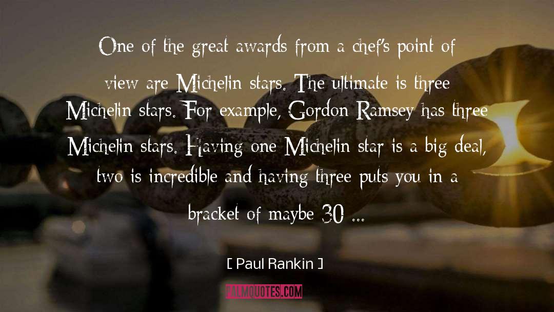Awards quotes by Paul Rankin