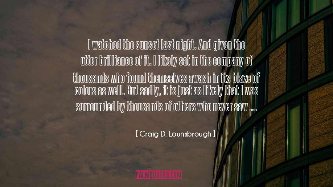 Awash In Starlight quotes by Craig D. Lounsbrough