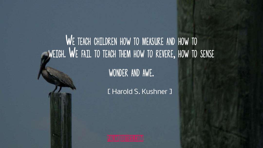 Awe And Wonder quotes by Harold S. Kushner