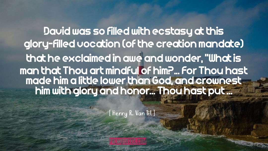 Awe And Wonder quotes by Henry R. Van Til