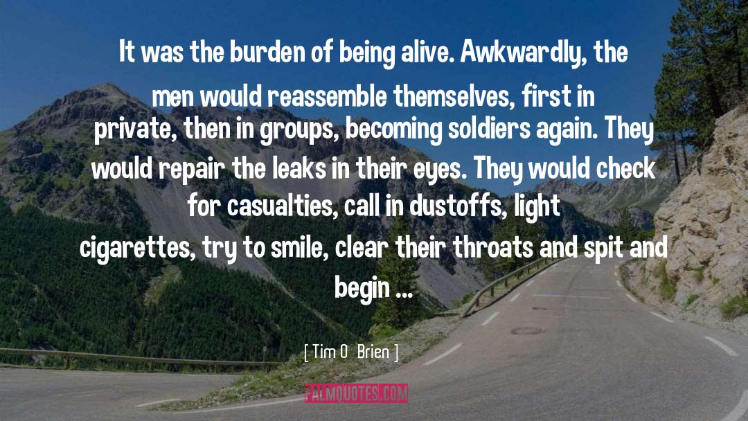 Awkwardly quotes by Tim O'Brien
