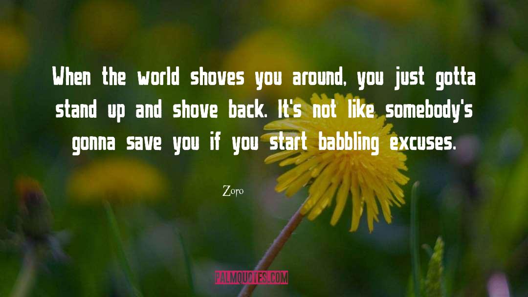 Babbling quotes by Zoro