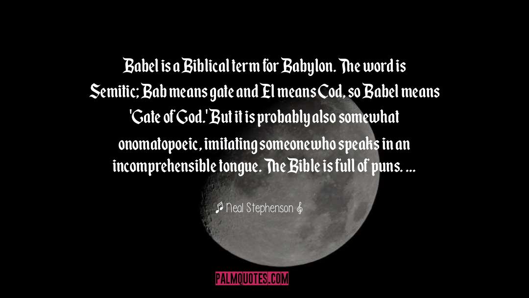 Babel quotes by Neal Stephenson