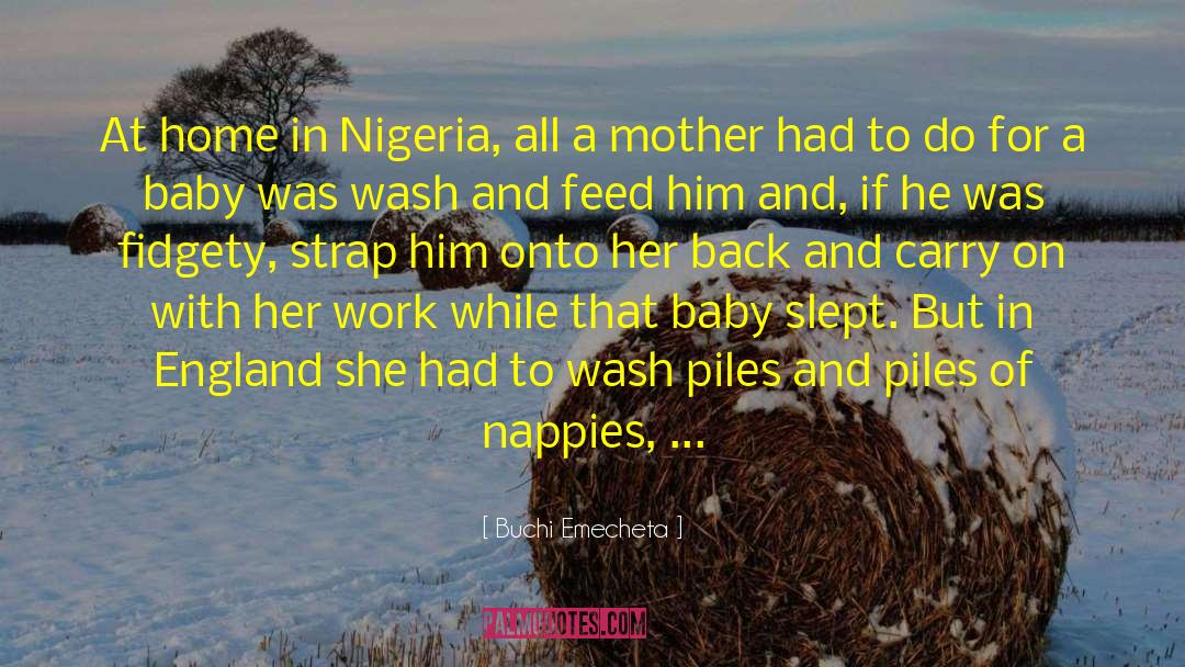 Baby While Mucking quotes by Buchi Emecheta