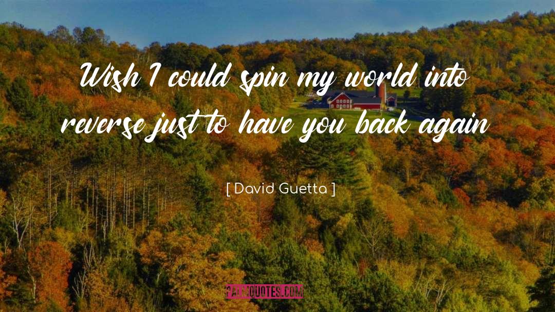Back Again quotes by David Guetta