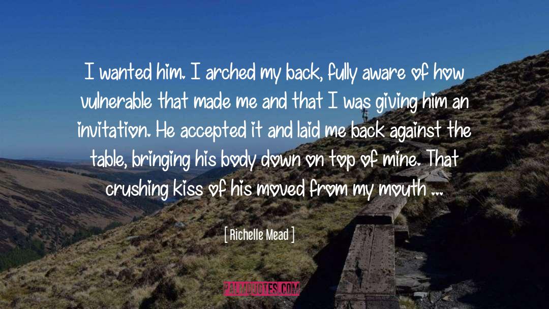Back Against The Wall quotes by Richelle Mead