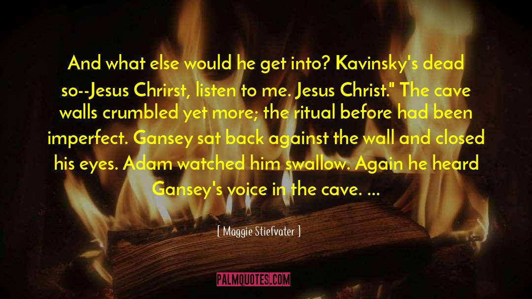 Back Against The Wall quotes by Maggie Stiefvater