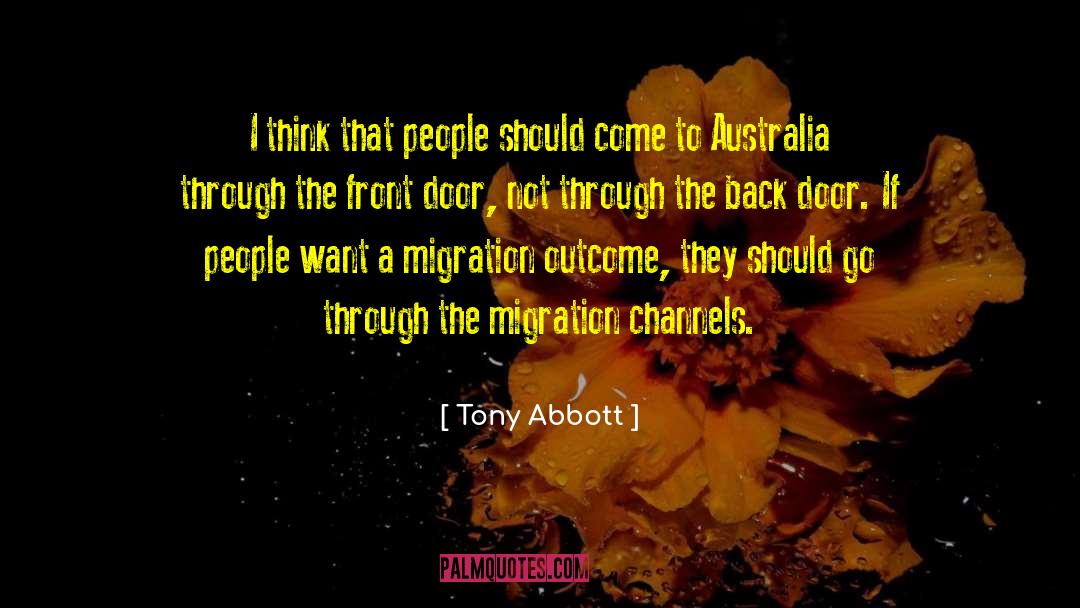 Back Doors quotes by Tony Abbott