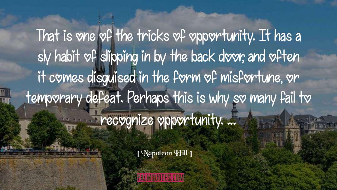 Back Doors quotes by Napoleon Hill