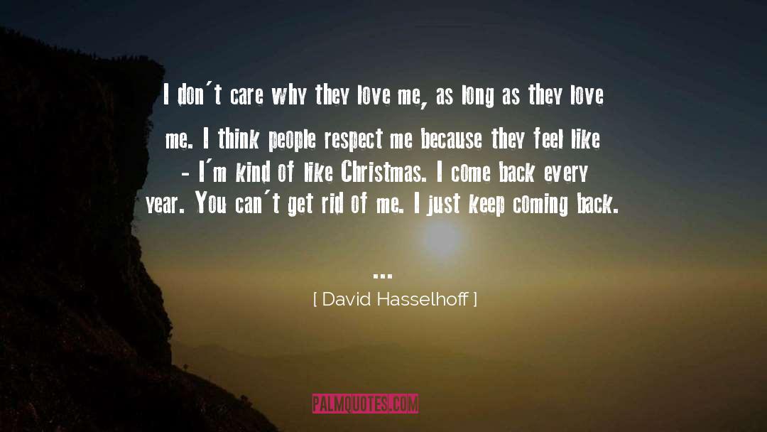 Back Love quotes by David Hasselhoff