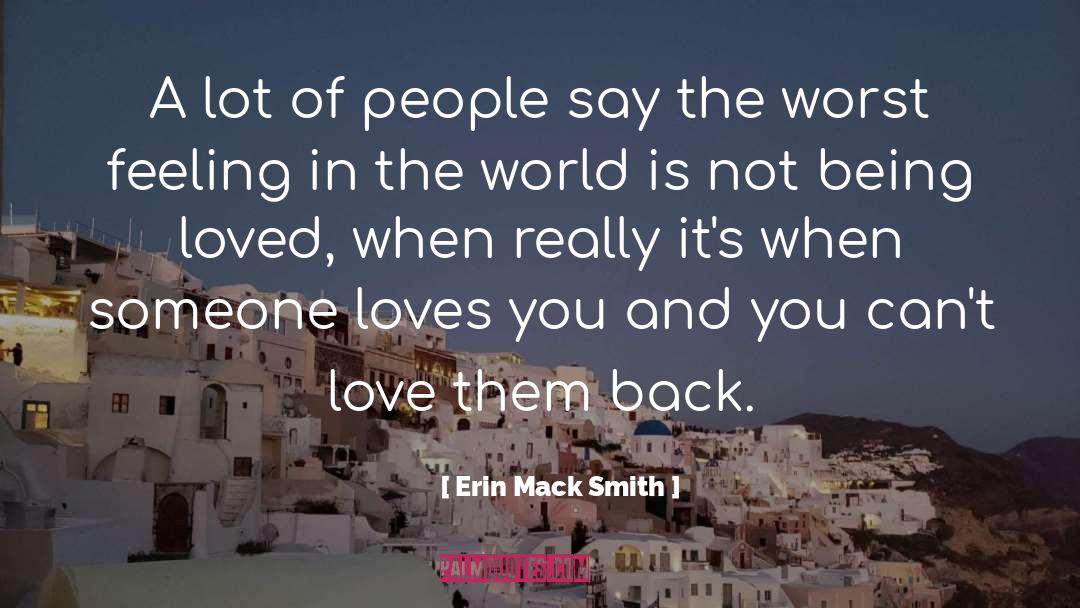 Back Love quotes by Erin Mack Smith