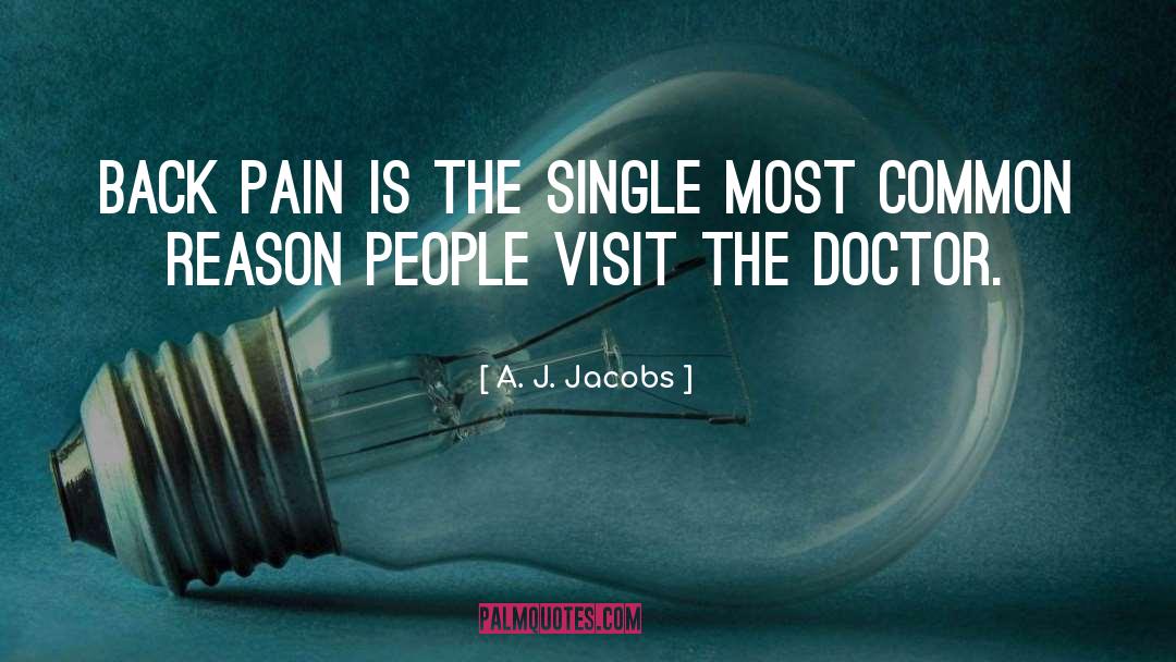 Back Pain quotes by A. J. Jacobs