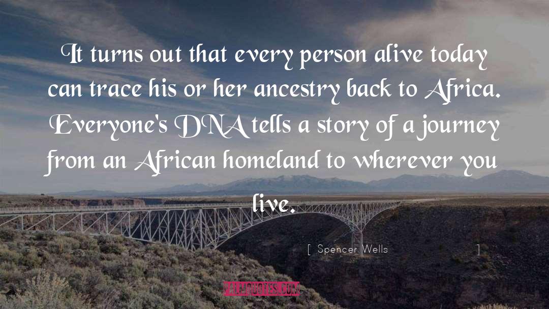 Back To Africa Movement quotes by Spencer Wells