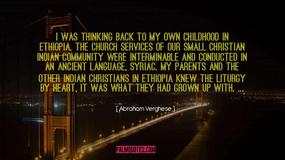 Back To Africa Movement quotes by Abraham Verghese