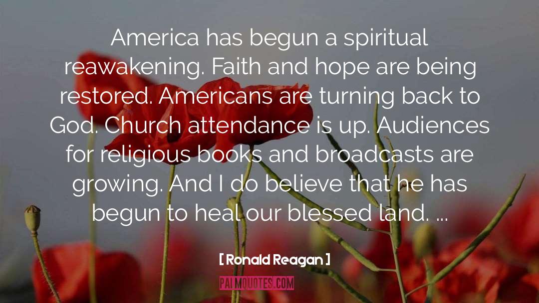 Back To God quotes by Ronald Reagan