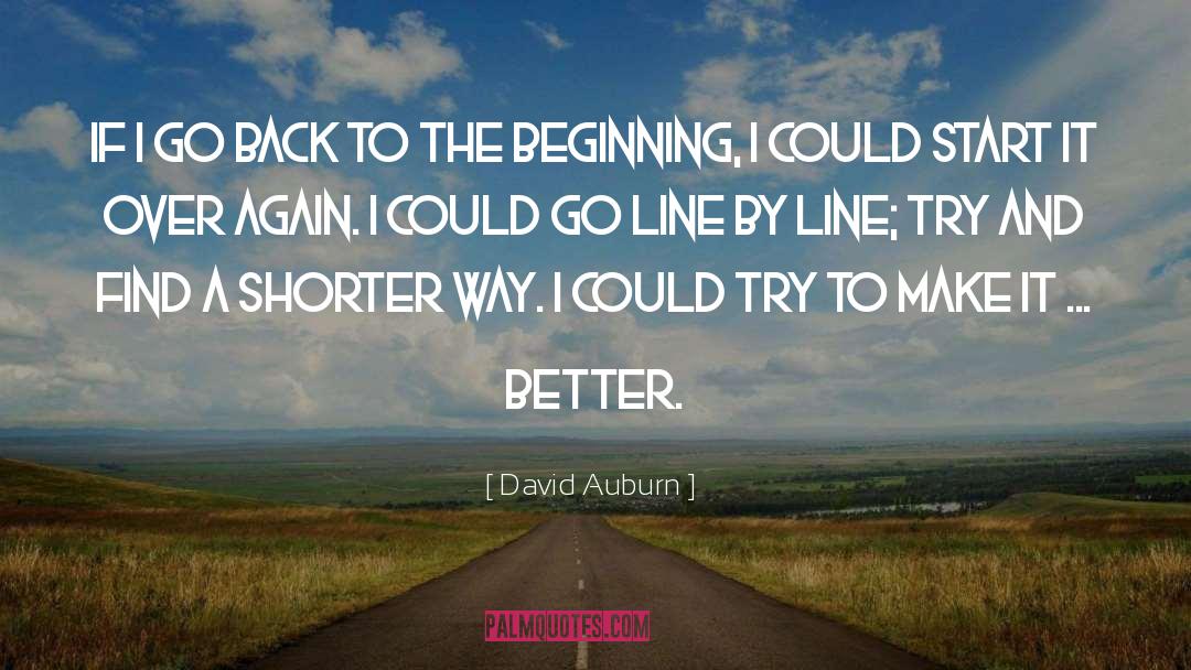 Back To The Beginning quotes by David Auburn