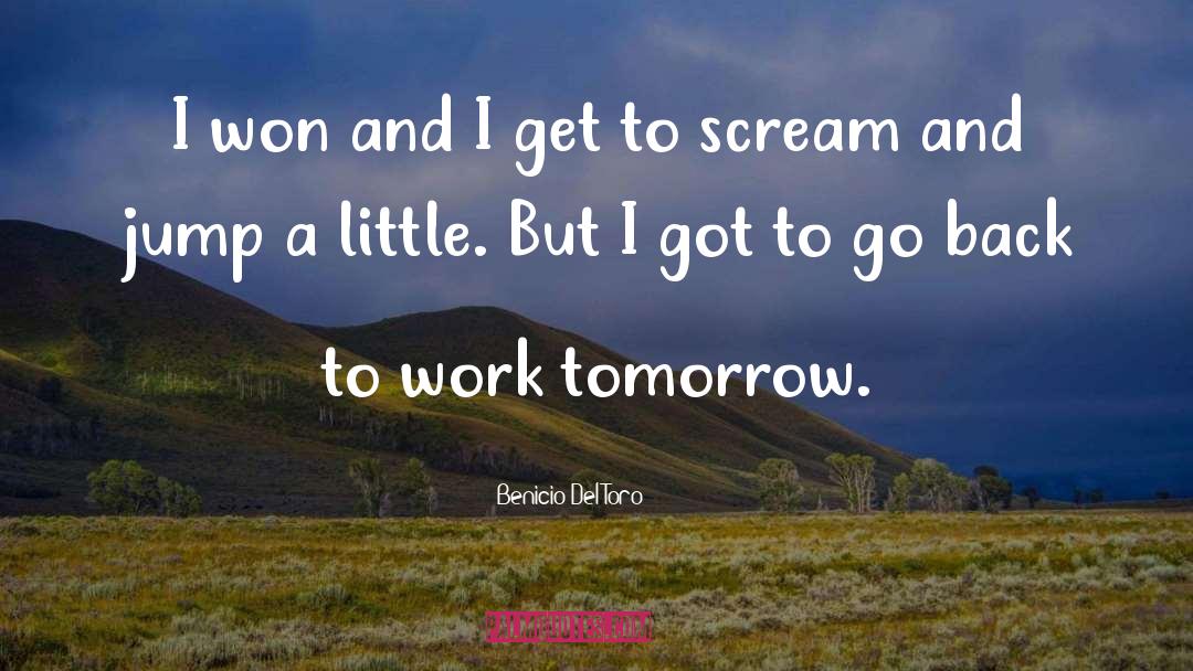 Back To Work quotes by Benicio Del Toro