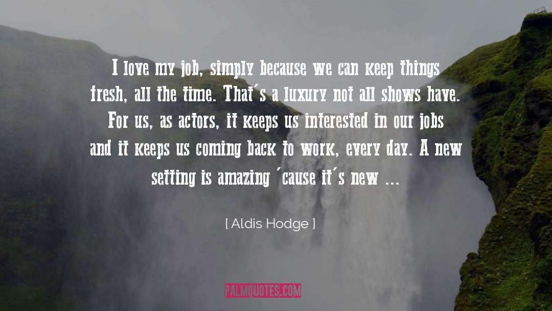 Back To Work quotes by Aldis Hodge
