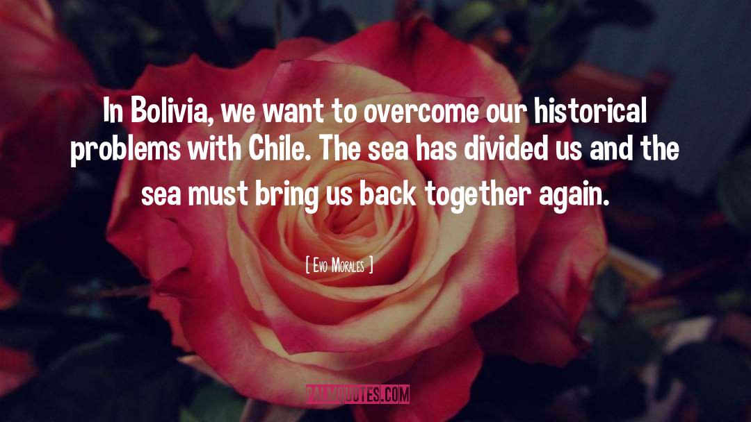 Back Together Again quotes by Evo Morales