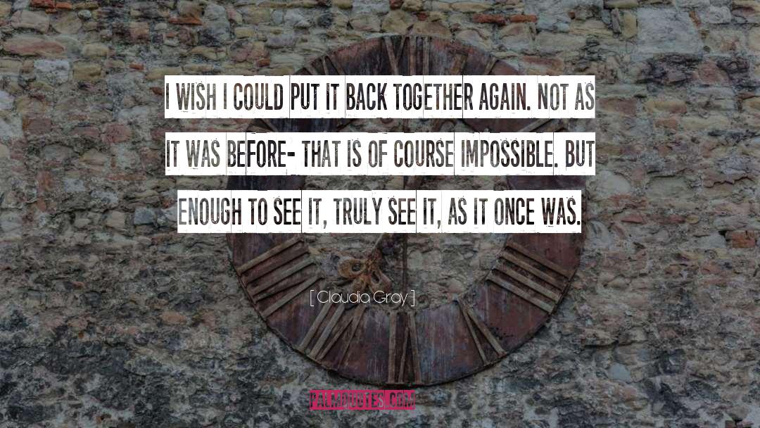 Back Together Again quotes by Claudia Gray