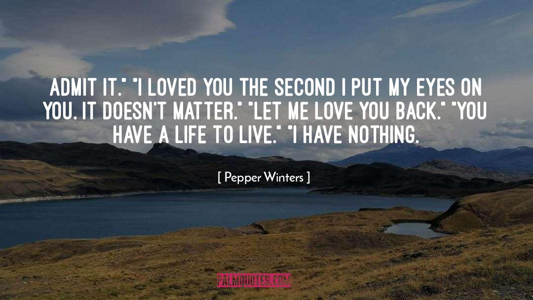 Back You quotes by Pepper Winters