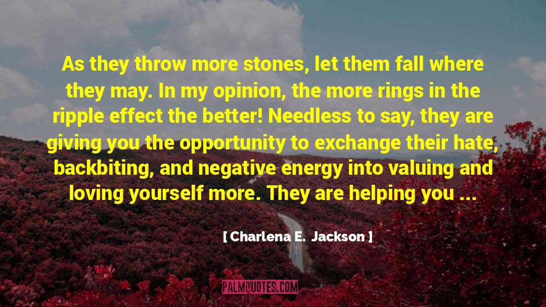 Backbiting quotes by Charlena E.  Jackson