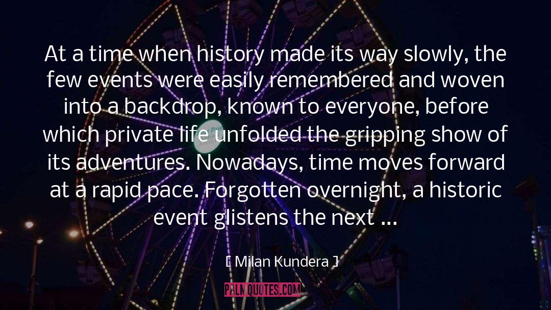 Backdrop quotes by Milan Kundera