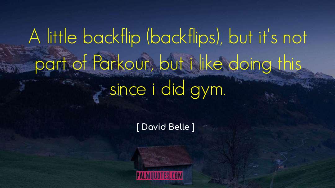Backflips quotes by David Belle