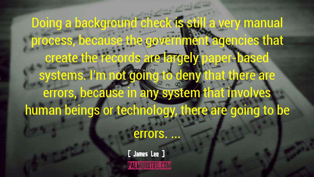 Background Checks quotes by James Lee