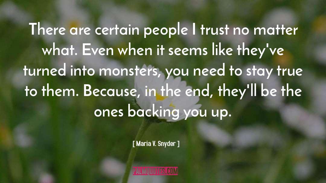 Backing Out quotes by Maria V. Snyder