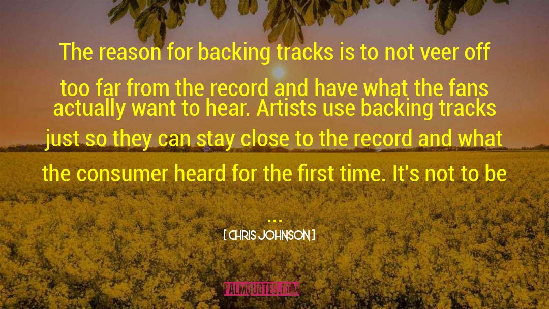 Backing quotes by Chris Johnson
