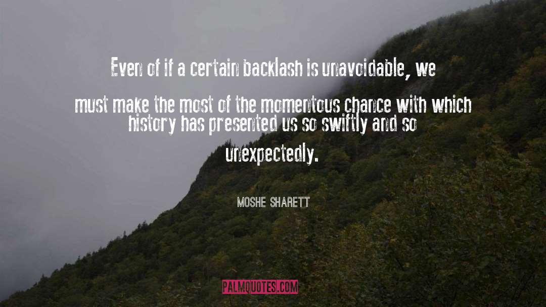 Backlash quotes by Moshe Sharett