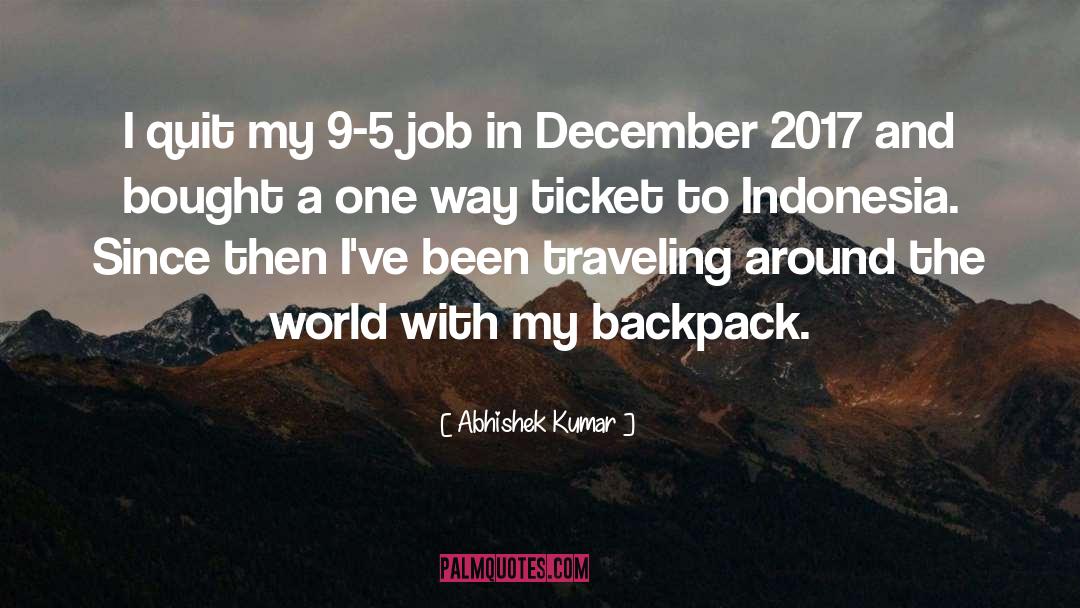 Backpack quotes by Abhishek Kumar