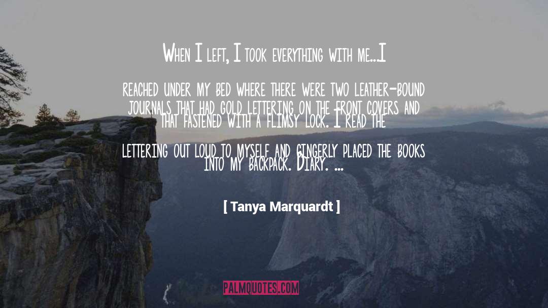 Backpack quotes by Tanya Marquardt