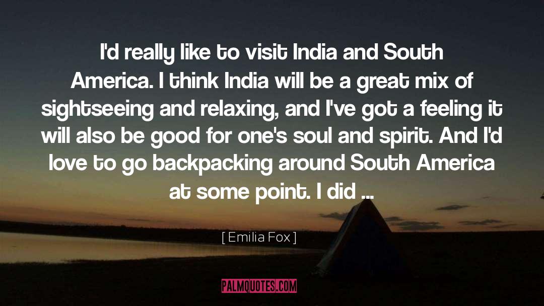 Backpacking quotes by Emilia Fox