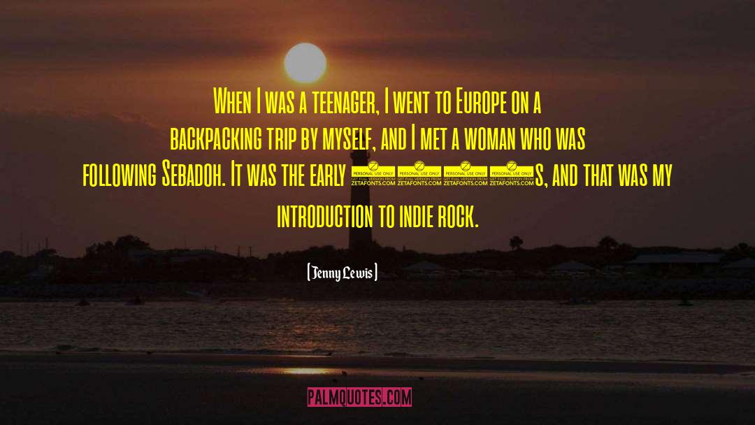 Backpacking quotes by Jenny Lewis