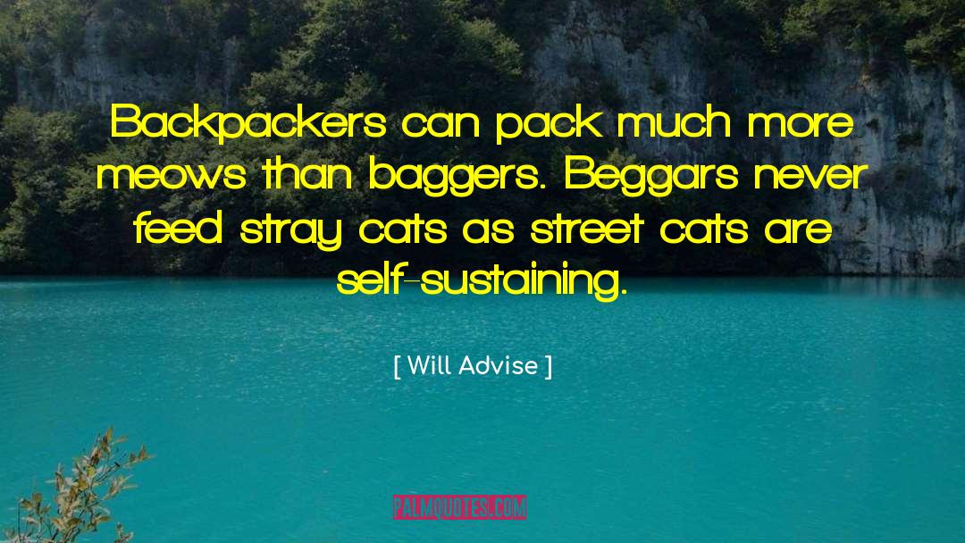 Backpacks quotes by Will Advise